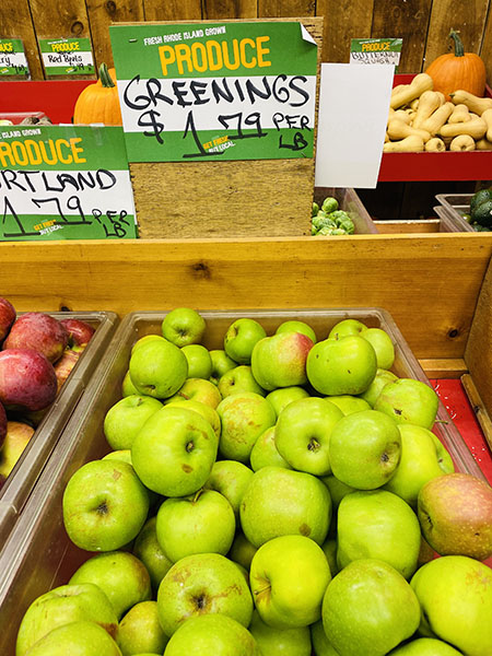 Greening Apples for Sale in Store